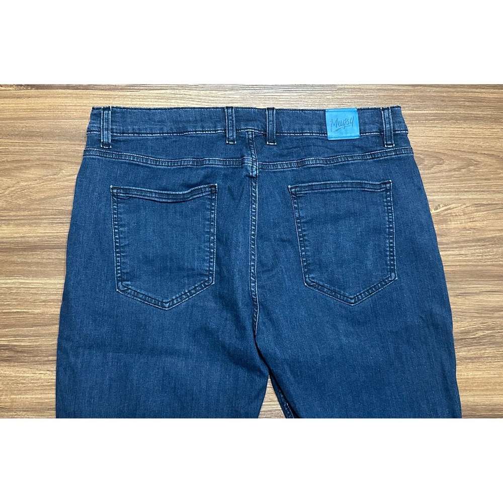 Mugsy Studio Blues Mens Slim Straight Dark Wash Denim Jeans Sz 40x32 - Picture 9 of 9